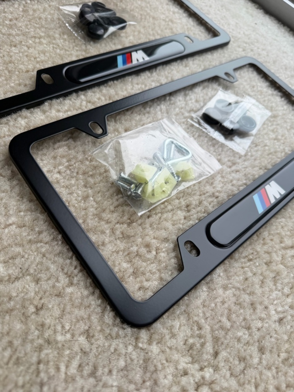 BMW M Logo Black License Plate Frames (Pair) - Picture 4 of 8